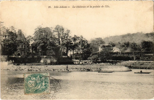 CPA L'Isle Adam Le Chateau et la pointe de l'Ile (1317531)