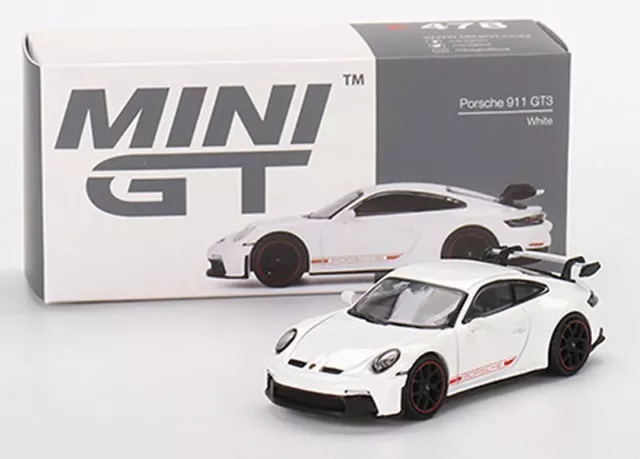 PORSCHE 911 (992) GT3  - white - Mini GT 1:64