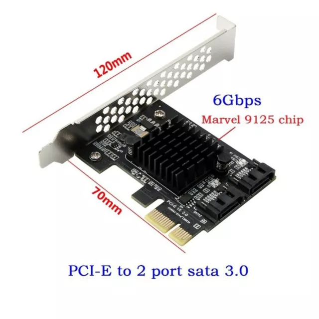 Reliable 6Gbps SATA III 2 Port Expansion Card Enhanced Storage Connectivity