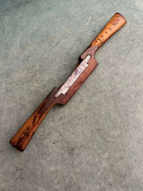 Antique Carrick & Craig Wood Spokeshave - Glasgow Scotland Plane Drawknife Tool