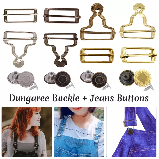 Dungaree Schnalle Mit Jeans Knöpfe Klammer Clips Rechteck für DIY Kleidung Jacke