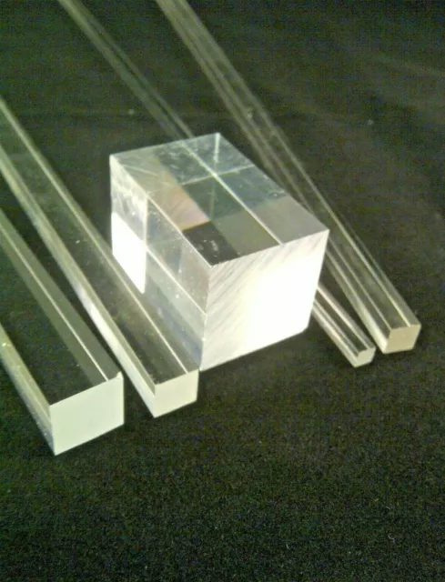 Plastic Clear Acrylic Square Rod Bar Round Rod Circular Bar 100/200/300mm  Length