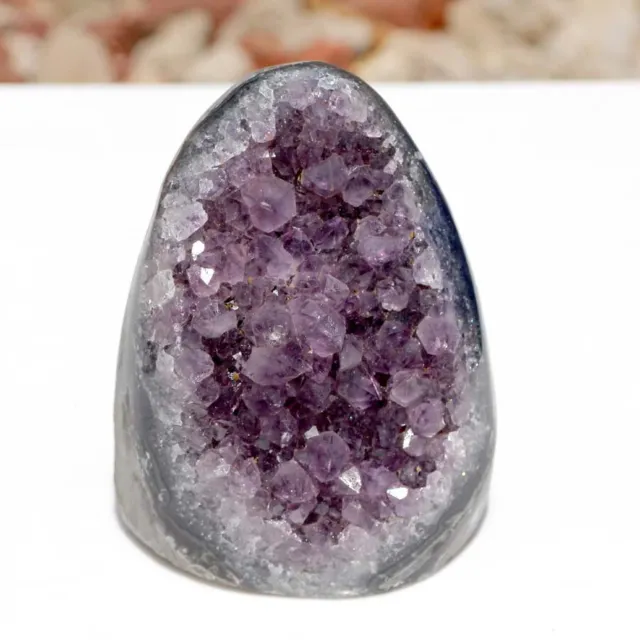Uruguay Amethyst Crystal Geode Natural Rough Gemstone Raw 455gms GW