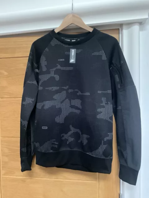 NIKE AIR MAX Sweatshirt Mens Size L Grey Graphic Crew Neck Pullover 29.99 PicClick UK