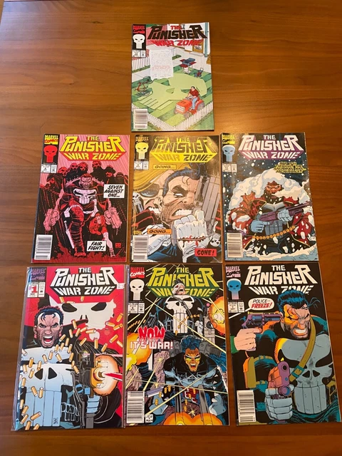 Punisher War Zone Comics #1, 6-9, 11, 13 - Marvel Comics Lot of 7 - 1992