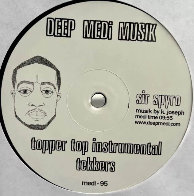 Disco de vinilo SIR SPYRO Topper Top/Tekkers *RARO* original 2016 Reino Unido 12" PROFUNDO medi-95