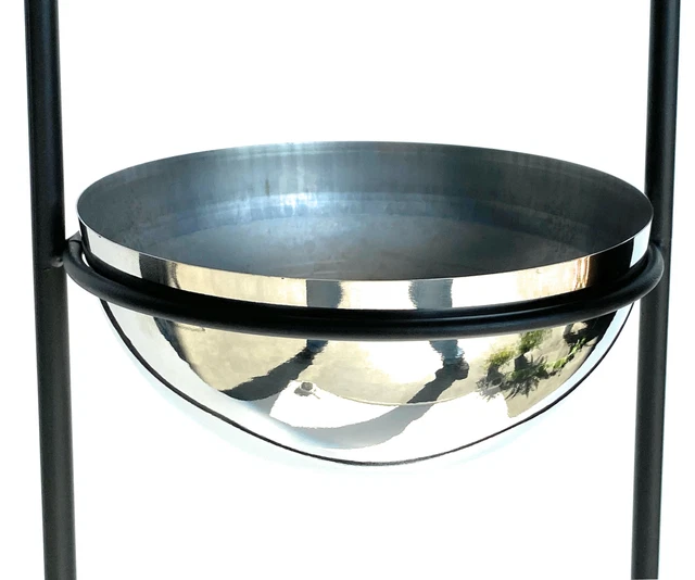 Blumenampel Innen Metall Wand Hängepflanzen 45 cm 96083 S mit Topf Silber Modern 4