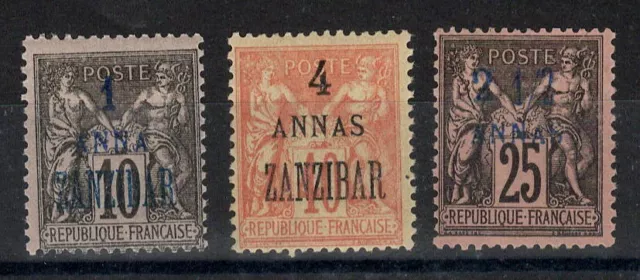 Colonies - Zanzibar - YV 20 & 26 N* + YV 5 NSG MNG (*) , Cote 52 Euros (CR962)