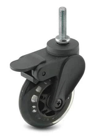 Colson Pec30507bk-Skw31(Ck)B Swivel Stem Caster W/Brake,3 In.,120 Lb.
