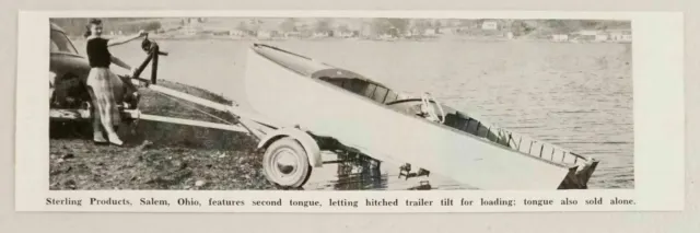 1955 Print Ad Magazine Photo Sterling Products Boat Trailers Salem,Ohio