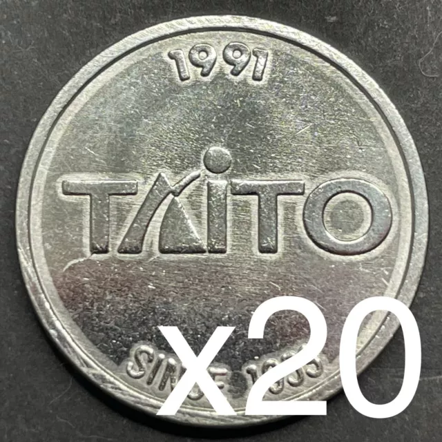 20x Taito Arcade Token Coin - Rare Promo - Space Invaders Rare SNES GBA DS SEGA