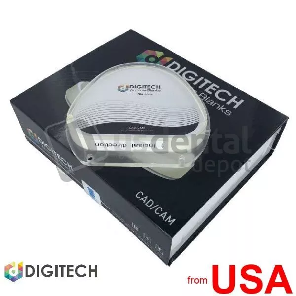 DIGITECH - ML ST A3 Dental Zirconia Discs 93mmx71mmx18mm - for Ceramill M 124525