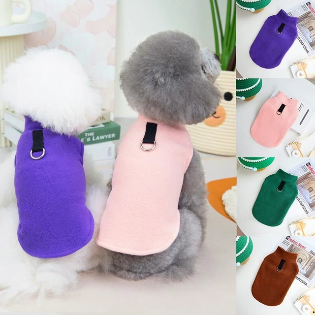 Animale Domestico Cane Cappotto Caldo Pile Giacca Maglia Maglione Invernale -