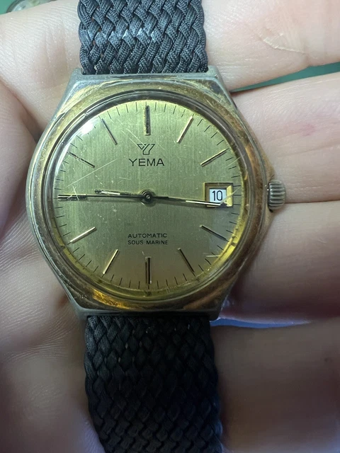 YEMA SOUS MARINE vintage diver s Fantastic gradual brown dial