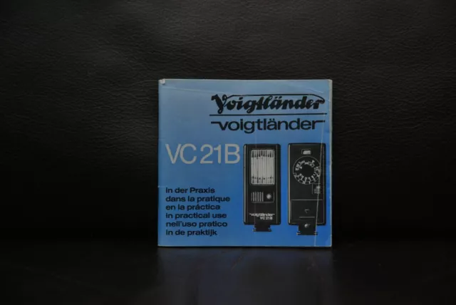 Voigtlander Vc21B Flash Flashgun Original Instruction Manual Book Instructions