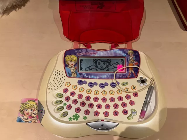 Vtech Girl Fun laptop toy Rare toy lap top Fun activities (pink)