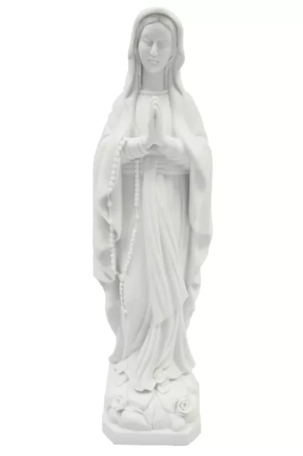 16& OUR LADY of Lourdes Virgin Mary Catholic White Statue Religious ...