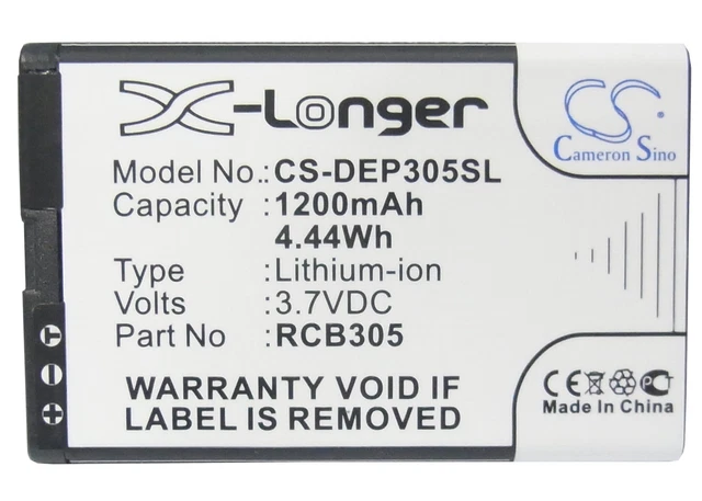 RCB305 Battery for AVUS AB07  Doro Primo 305  MyPhone 3200  3200i  3200i DualSim