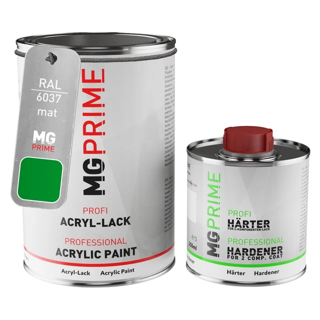 MG PRIME Spraydose RAL 6037 Reingrün – 400 Ml, Glänzend, Schnelltrocknend
