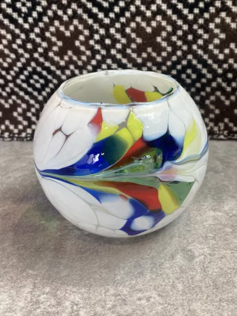 Beautiful Art Glass Candle holder 