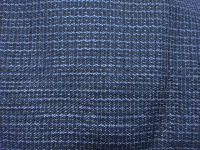 6535200: Japanese Kimono / Antique Mens Haori / Doro Oshima Tsumugi / Woven Grid