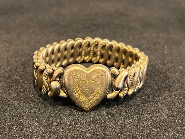 VINTAGE AMERICAN QUEEN sweetheart expansion bracelet Pitman and Keeler Sterling 65.00 PicClick