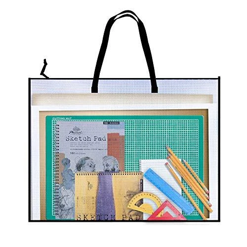 19x25 Inch Art Portfolio Bags Posters Storage Bag With Zipper And Handle Vinly M