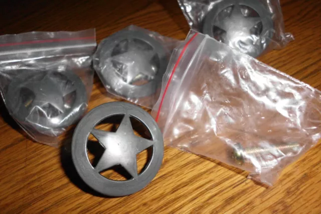 4 Cast Metal Star Drawer Pull Knob Handles Cabinet 1 3/4" Western Decor Texas