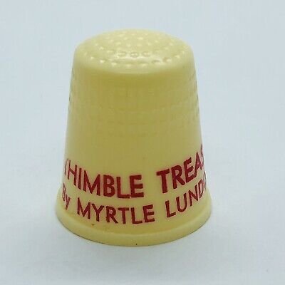 Vtg Plastic Thimble Treasury Book Advertising by Myrtle Lundquist
