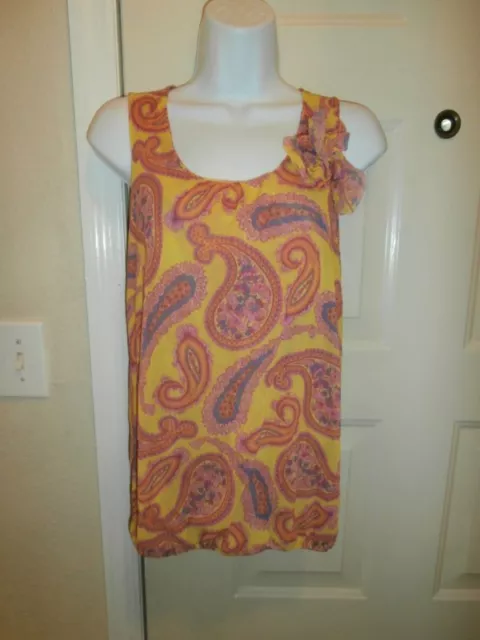 Nwt New Nordstrom Sweet Pea Stacy Frati Top Small Nylon Paisley