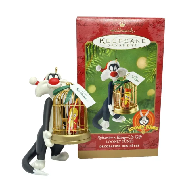 2000 Hallmark Keepsake Looney Tunes Sylvester's Bang-Up Gift Christmas Ornament