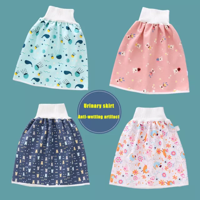 Comfy Childrens Diaper Skirt Shorts Waterproof Leak-proof Washable Kids Diaper