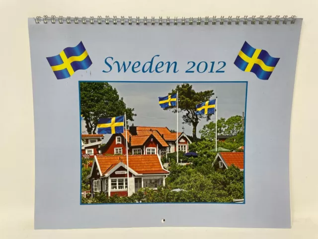 2012 Swedish Sweden 12 Month Paper Wall Calendar with Photos