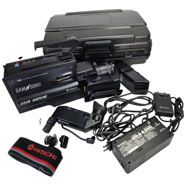 HITACHI VM5000A VHS Movie Camera Camcorder Accessories Case Strap