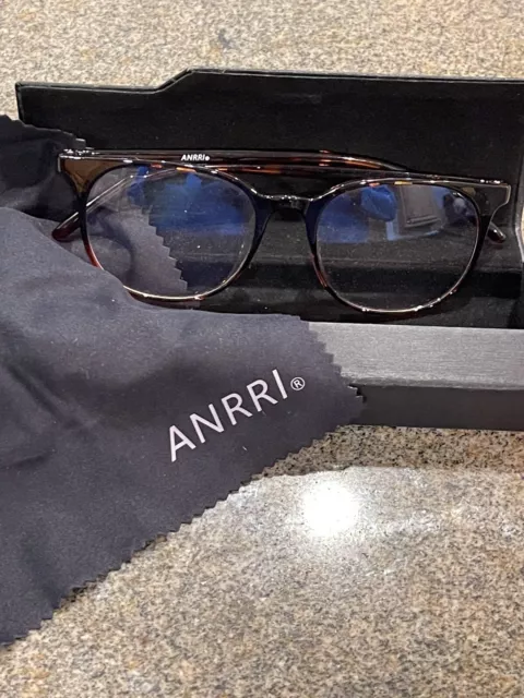 Anrri Blue Light Blocking Glasses Lightweight Frame Filter Blue Ray Computer Eye