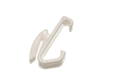 Ganci per tende in metallo bianco confezione da 60 IPEAK resistenti e profondi Confezione da 60 metallo 