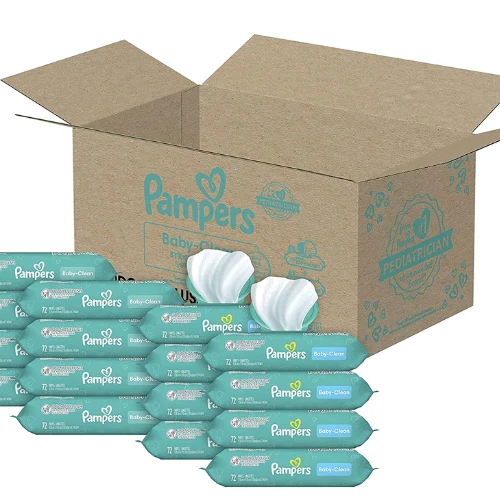 Pampers Baby Fresh Scented Baby Diaper Wipes, 72 Count (Pack of 16), 1152 Wipes