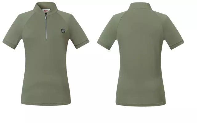 Covalliero Poloshirt für Damen Gr. 38 / M grün Reitshirt F/S 2022 T11B