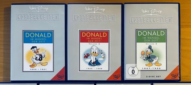 Disney Kostbarkeiten Donald im Wandel der Zeit Vol 1-3 1934-1950 Komplette Reihe