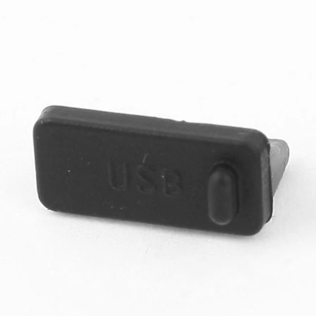 Port USB-Housse en Silicone Anti-poussière pour prise femelle 10 x Noir 3