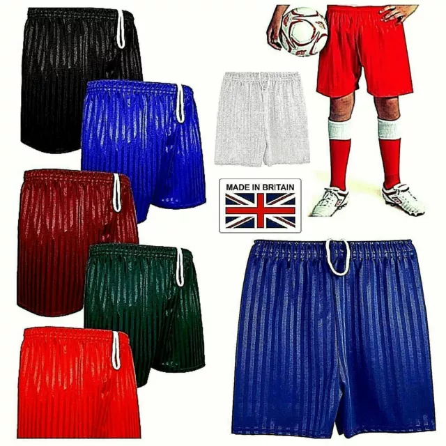 Boys Girls Kids PE Shorts School Sports Football Shadow Stripe For Children Gym