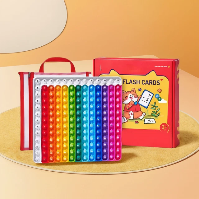 MATH FLASH CARDS Fidget Chart Multiplication Table Game Fidget Math Toy ...