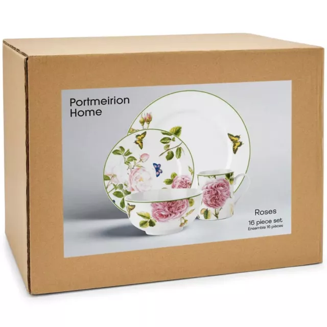 Portmeirion Dinner Set Home Roses 16 Piece