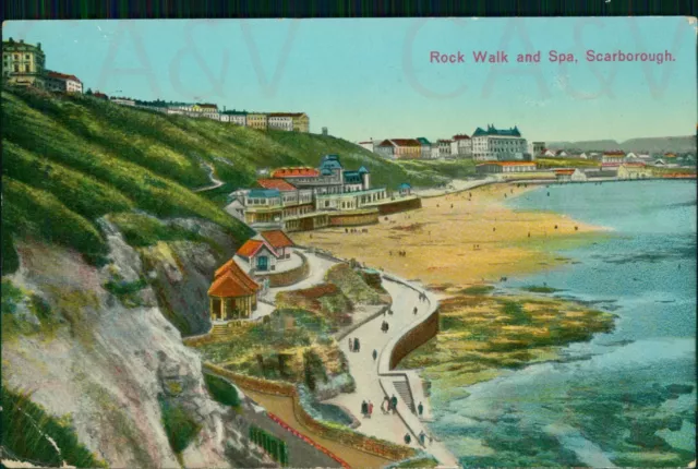 Scarborough Rock Walk And Spa 1932 Postmark