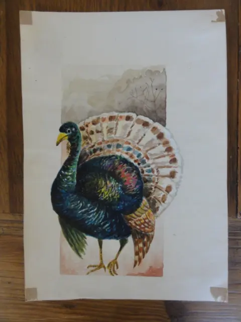 Original Watercolour Edwin W Slater "  Turkey " 1961  Unsigned