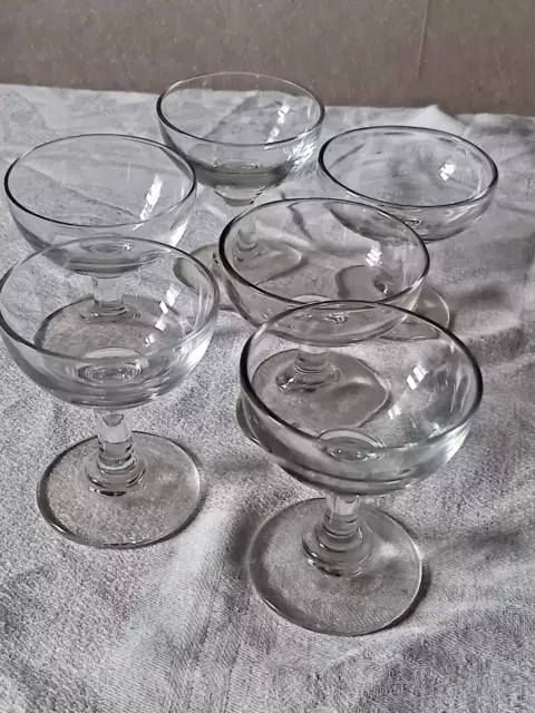 1 lot de 6 petites coupes en verre pour cerises
