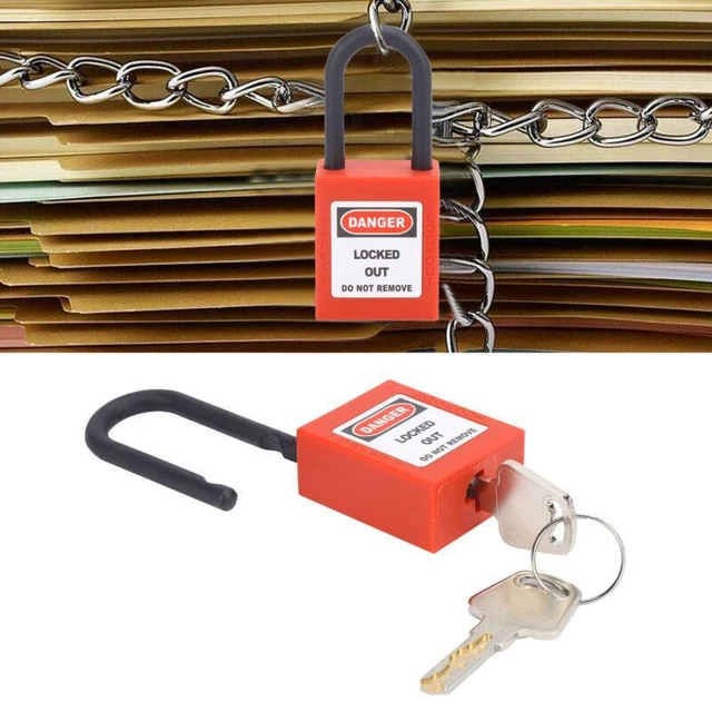 Lucchetto etichetta blocco blocco nylon resistente 38 mm per sicurezza esterna - 2 tasti NDE