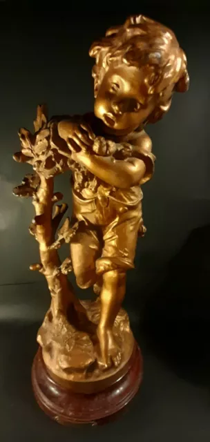 Grande Statue  Intitulé le DENICHEUR signé par Auguste Moreau 1834-1917