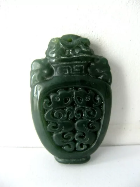 Pendente Giada Giadeite Verde Naturale Scultura  , H.cm.4,7 , Gr.25