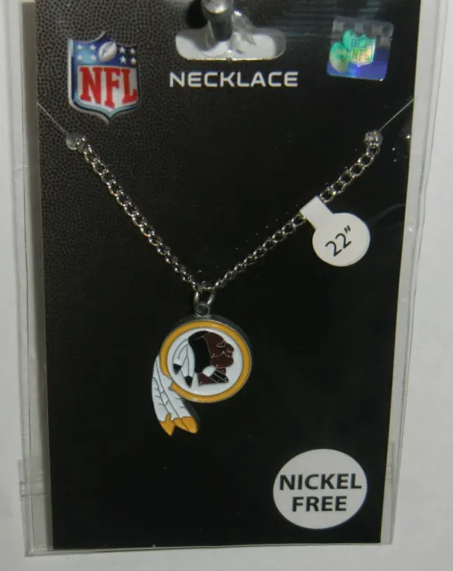 Washington Redskins 22" Chain Necklace with Metal Team Logo Charm NFL Football
